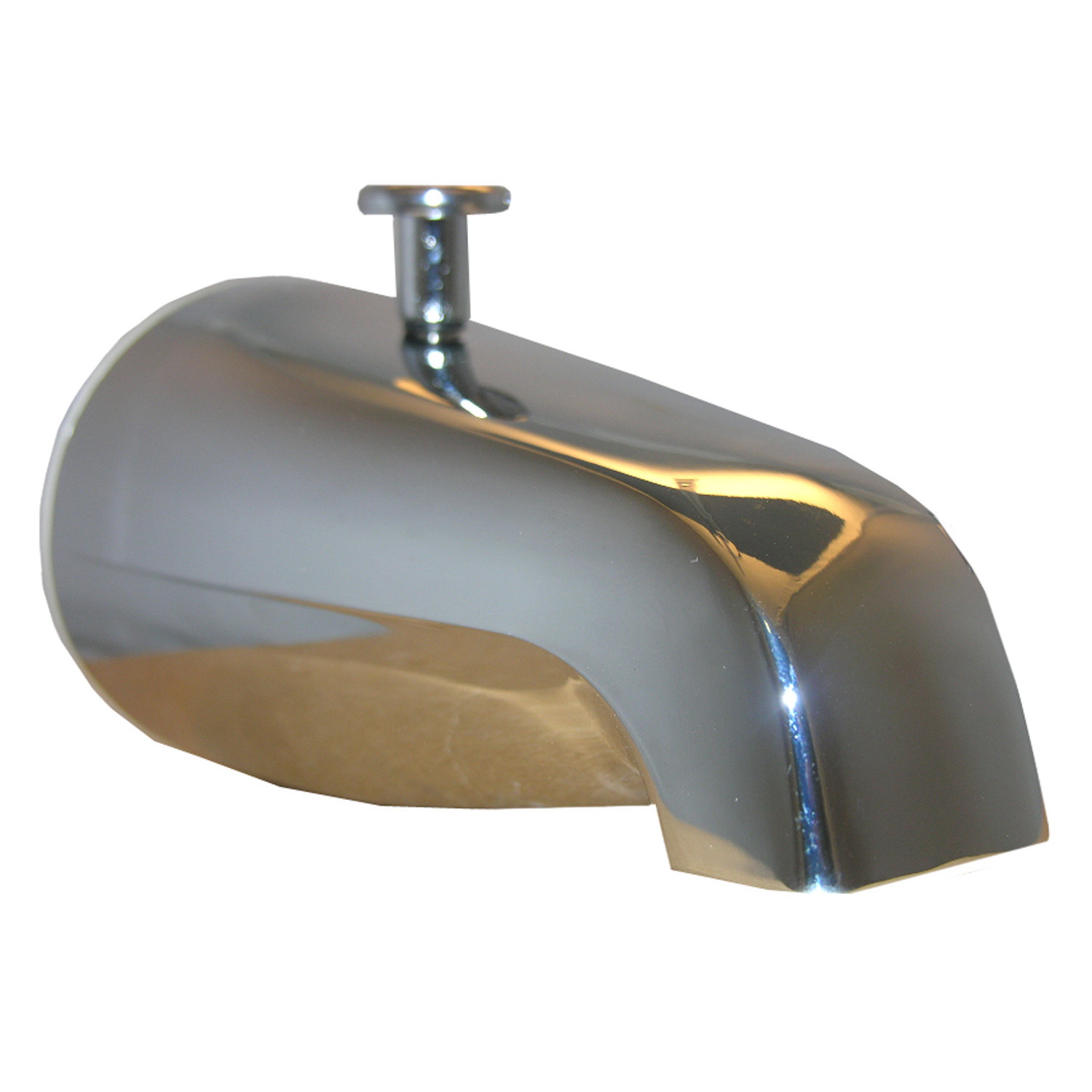 Lasco 08-1051 Bathtub Spout with Diverter, 1/2,3/4 in Connection, FIP, Chrome Plated, For: 1/2 in and 3/4 in Iron Pipes