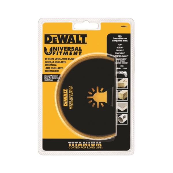 DeWALT DWA4211 Oscillating Blade, 4 in, Titanium