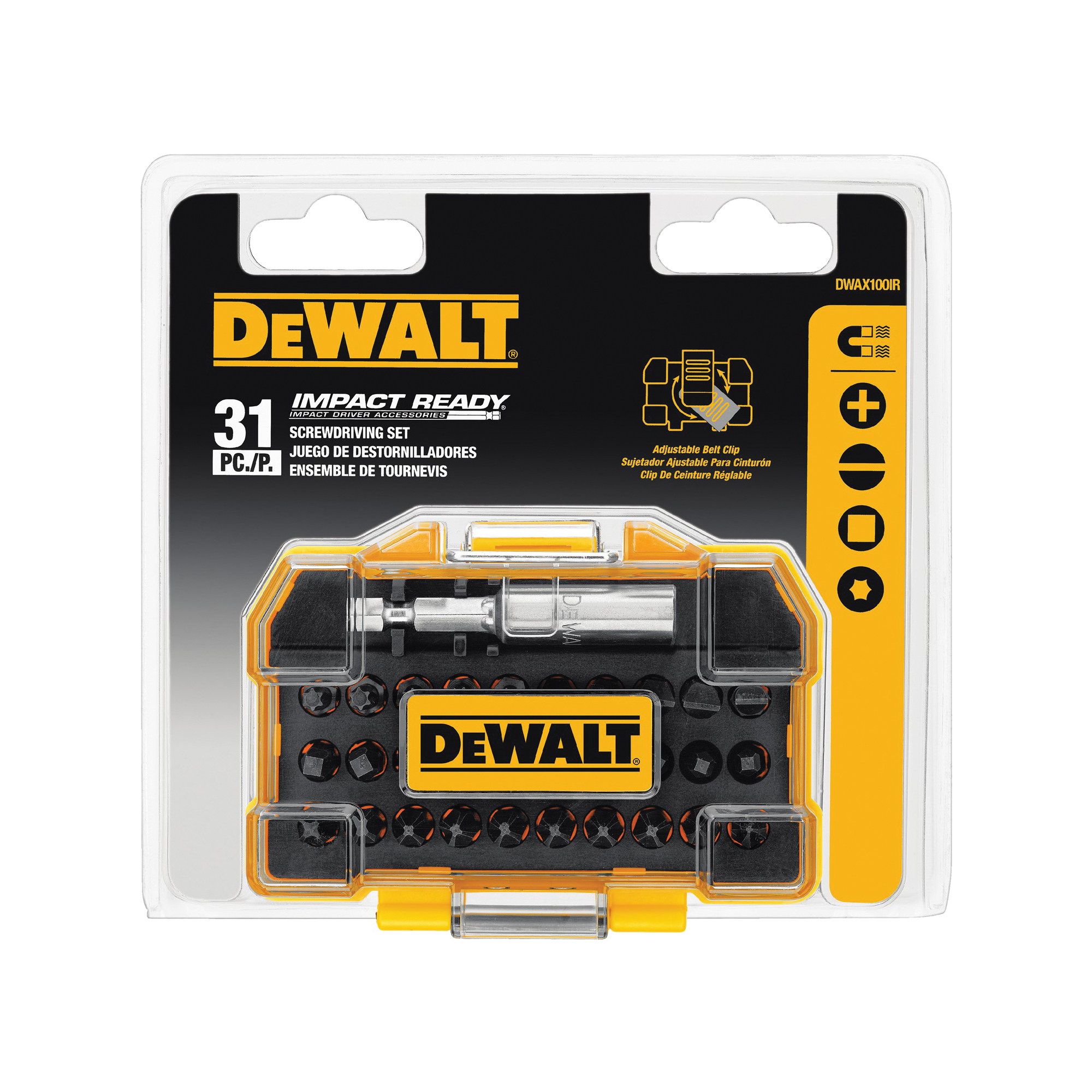 DeWALT DWAX100IR Screwdriver Bit Set, Steel - 1