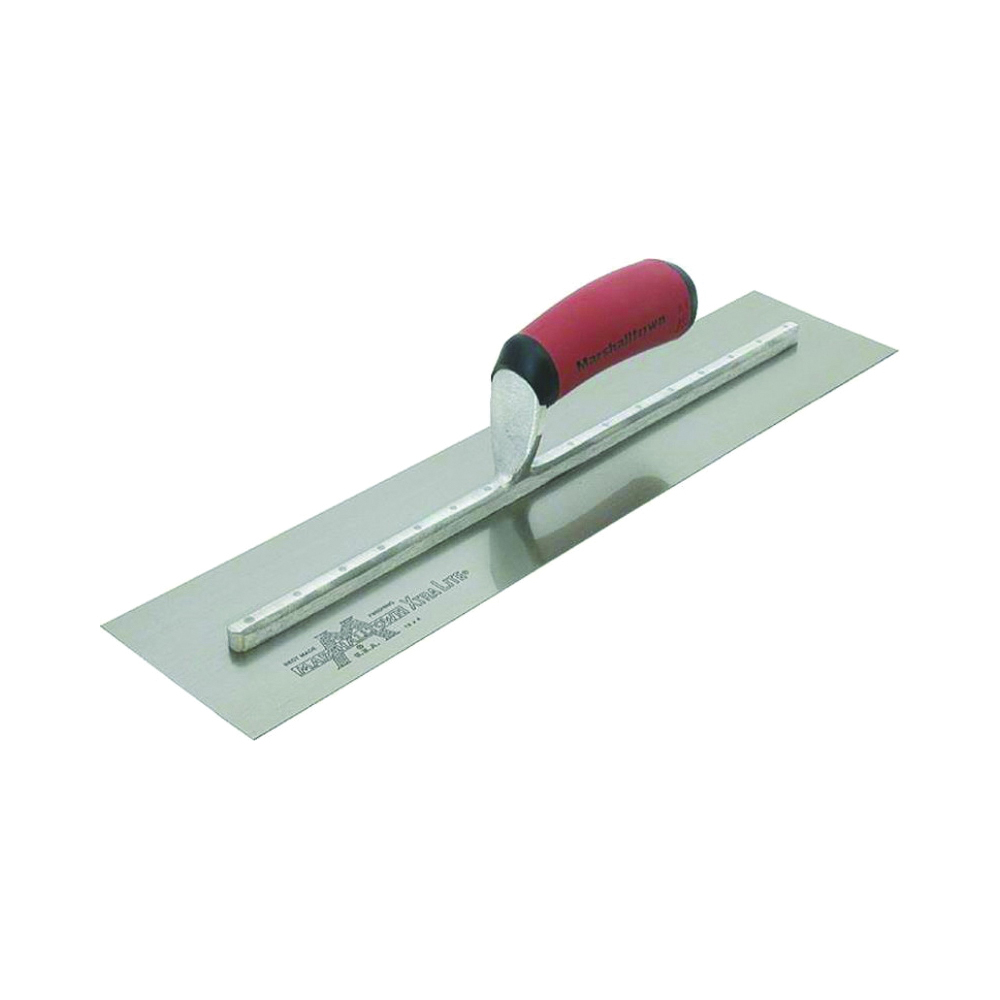 MXS56D Finishing Trowel, 12 in L Blade, 3 in W Blade, Spring Steel Blade, Curved Handle