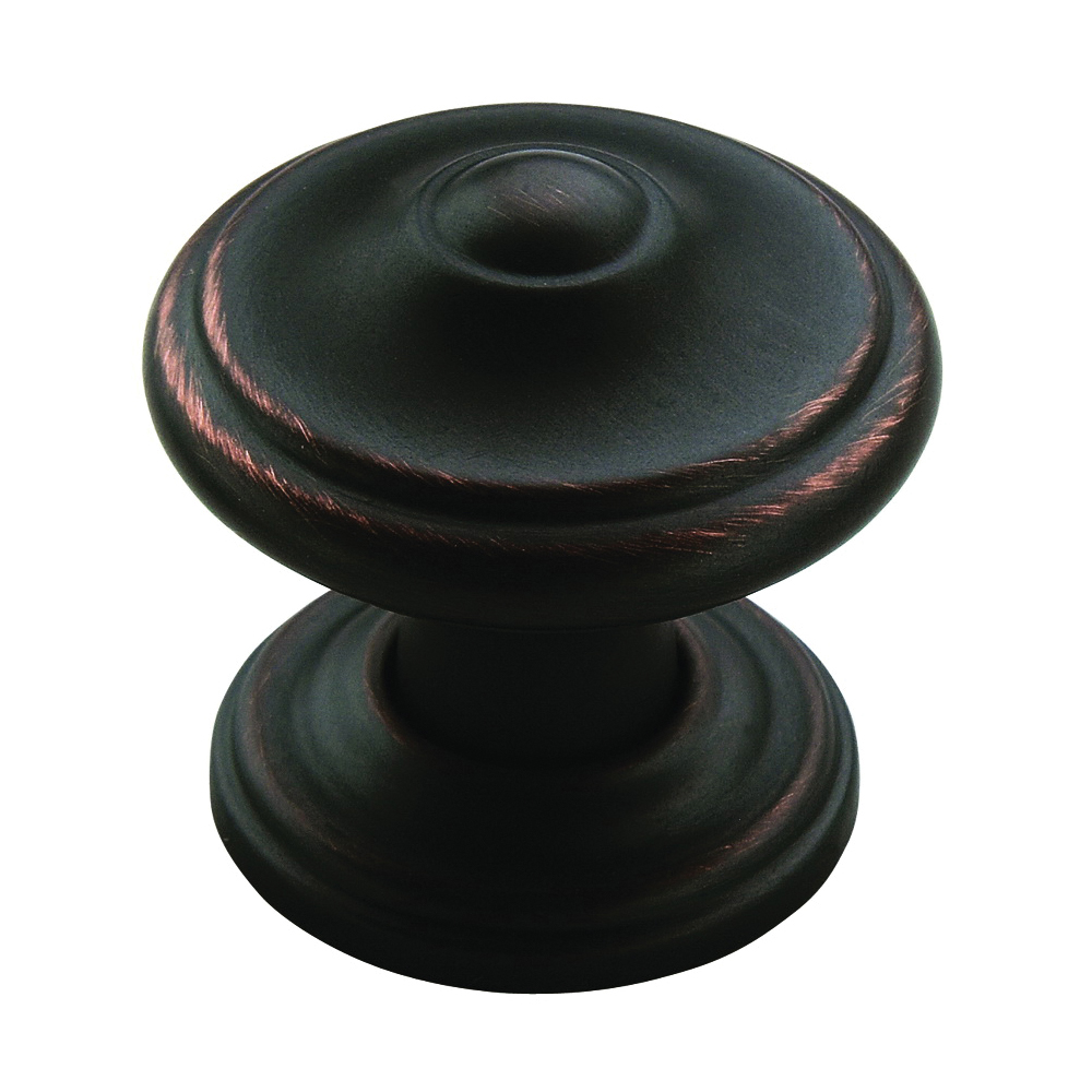 BP55341ORB Cabinet Knob, 1-1/4 in Projection, Zinc, Oil-Rubbed Bronze