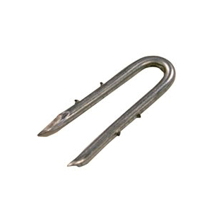 7478 Series Fence Lock Staple, 1-1/4 in L, Galvanized, 8 ga
