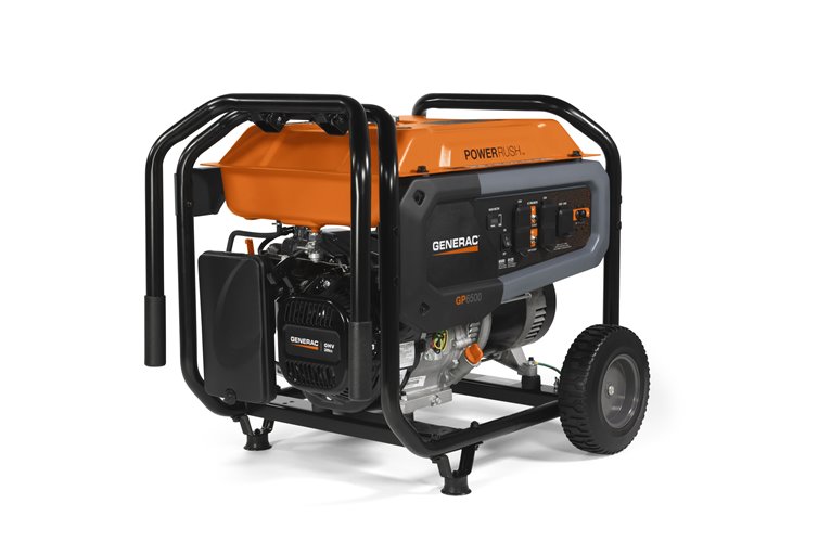 Generac GP Series 7690 Portable Generator, 54.2/27.1 A, 120/240 V, Oil, 6.9 gal Tank, 10.5 hr Run Time, OHV - 2