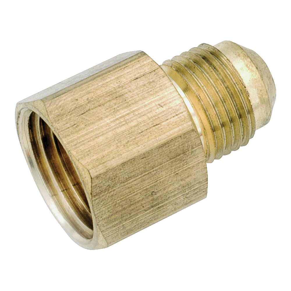 Anderson Metals 754046-0606 Tube Coupling, 3/8 in, Flare x FNPT, Brass - 1