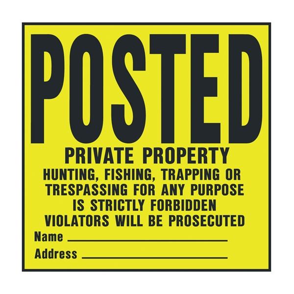 YP-1 Novelty Legal Sign, Square, Black Legend, Yellow Background, Plastic, 11 in W x 11 in H Dimensions