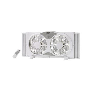 BP2-9A Reversible Fan, 120 V, 9 in Dia Blade, 12-Blade, 3-Speed, Touch Panel and Remote Control, White