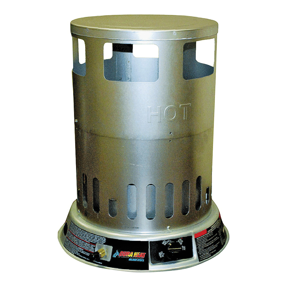 Dura Heat LPC80 Convection Heater, Liquid Propane, 50000 to 80000 Btu, 2000 sq-ft Heating Area, Silver