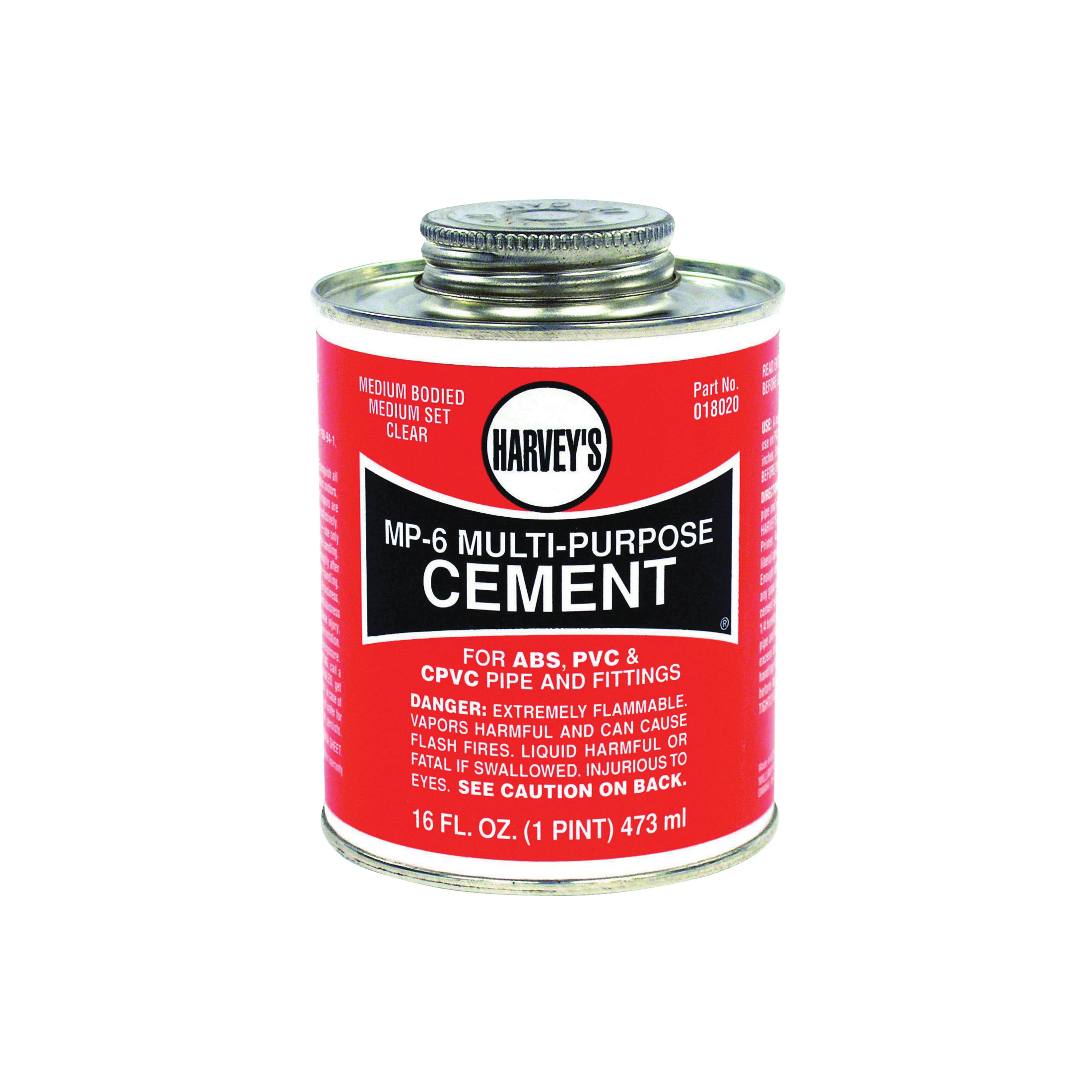 018020-12 Solvent Cement, 16 oz Can, Liquid, Milky Clear