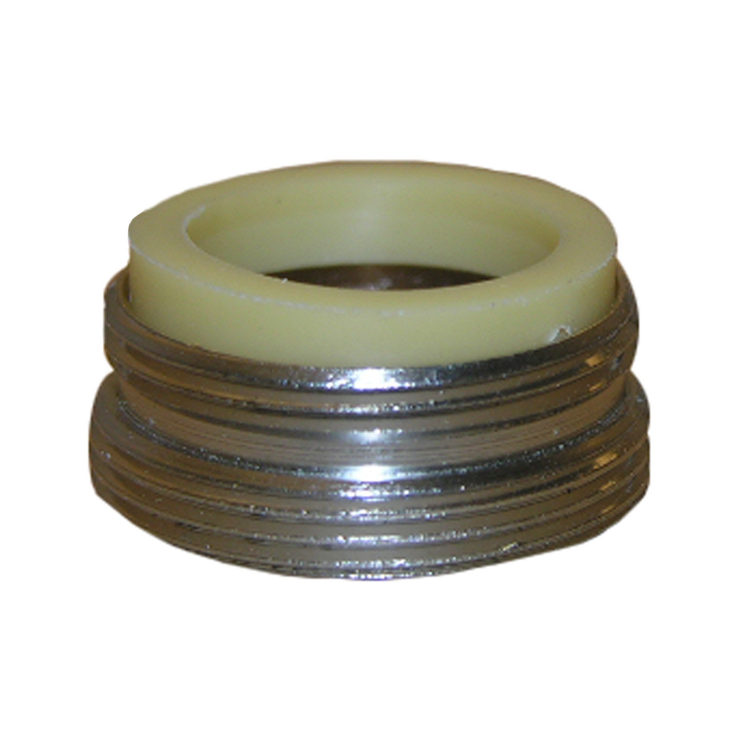 Lasco 09-1631NL Aerator Adapter, 55/64-27 x 13/16-27, Male x Male, Brass, Chrome Plated