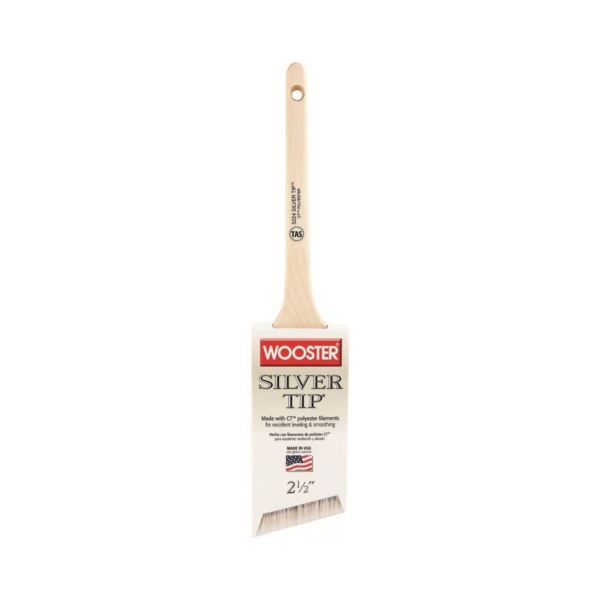 Wooster 5224-2-1/2 Paint Brush, 2-1/2 in W, 2-11/16 in L Bristle, Polyester Bristle, Sash Handle