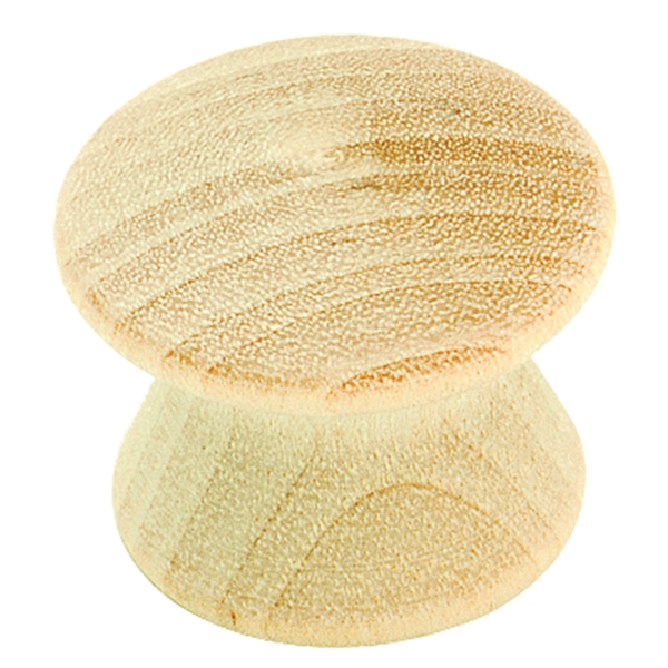 Amerock Allison Value Series BP812WD Cabinet Knob, 7/8 in Projection, Traditional, 1 in, Wood