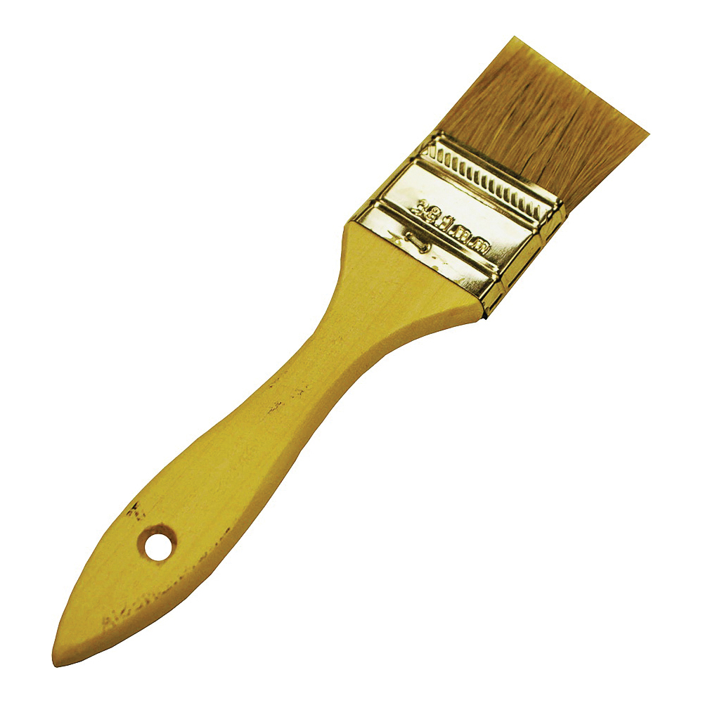 Wooster F5117-1/2 Paint Brush, 1/2 in W, 1-11/16 in L Bristle, Soft Natural China Bristle, Plain-Grip Handle