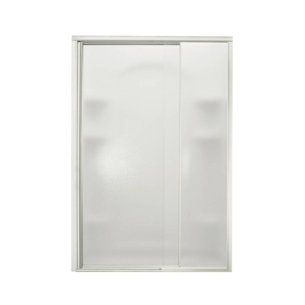 1500D-48S Shower Door, Tempered Glass, Textured Glass, Framed Frame, Aluminum Frame