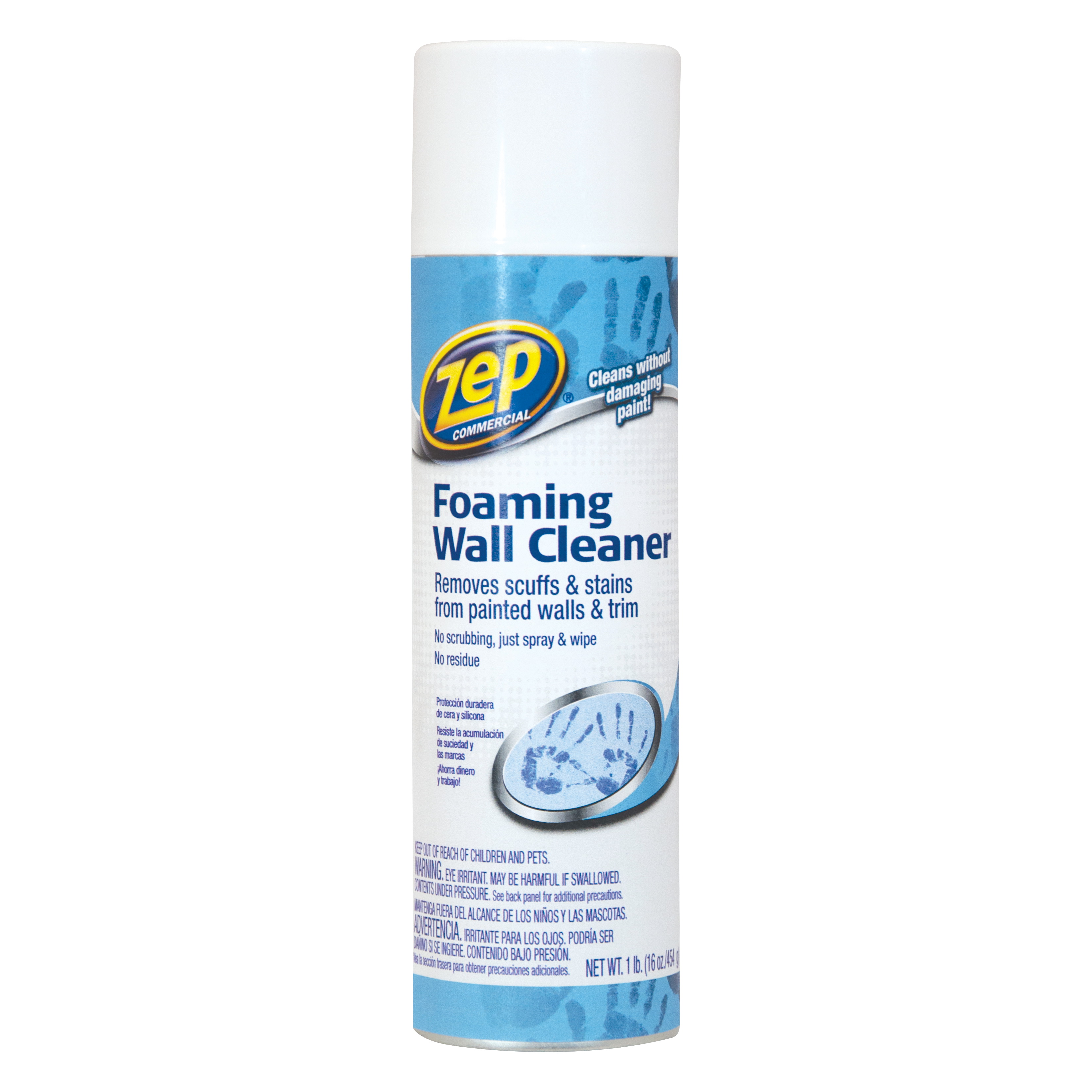 ZUFWC18 Foaming Wall Cleaner, 18 oz Can, Ammonia, Opaque Off-White