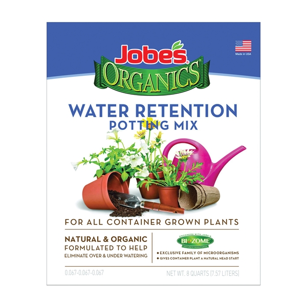 Jobes 08748 Water Retention Potting Mix, 8 qt Bag - 1