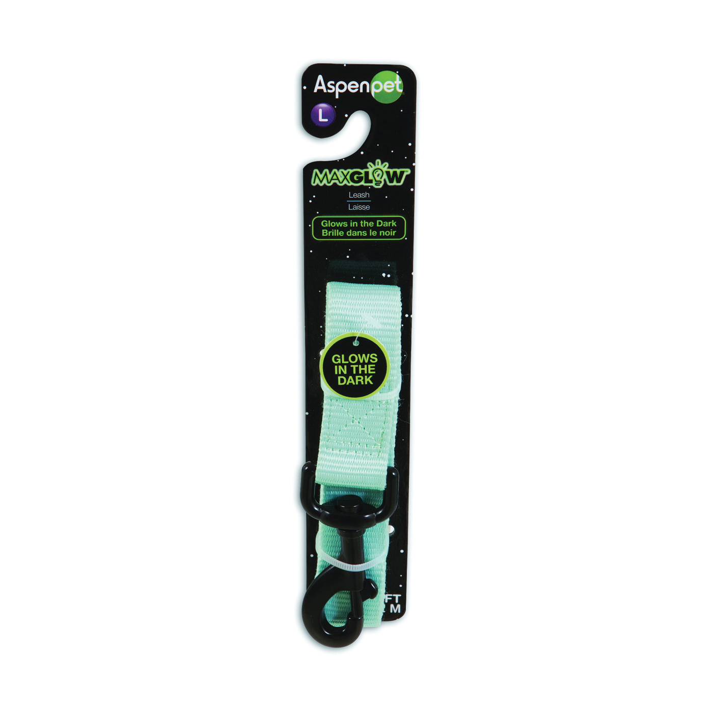 Aspenpet 02359 Pet Leash, 4 ft L, 1 in W, Blue