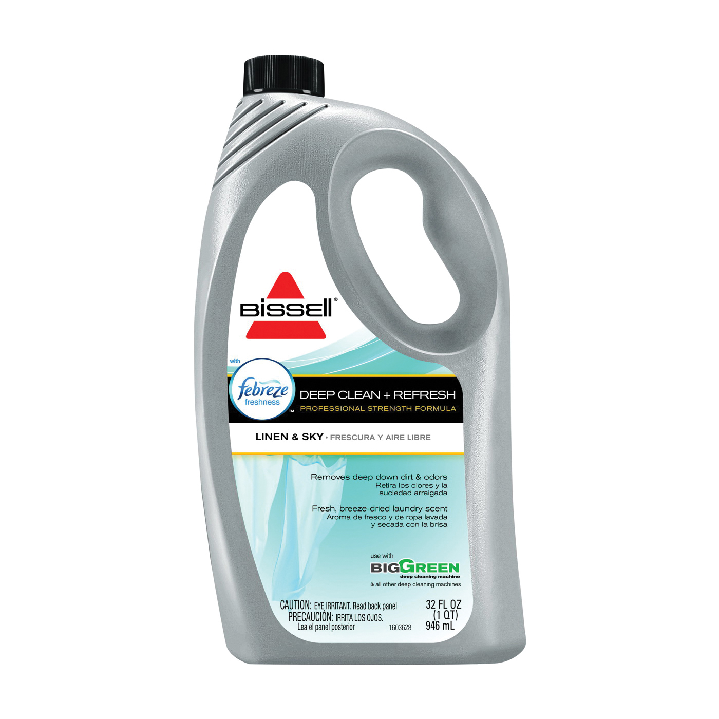 Bissell 22761 Carpet Cleaner, 32 oz Bottle, Pale Yellow, Characteristic, Liquid, 1 Specific Gravity