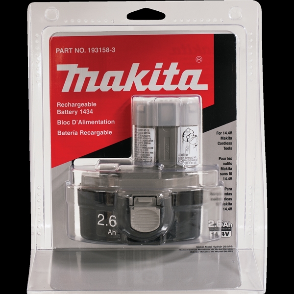 Makita 193158-3 Rechargeable Battery Pack, 14.4 V Battery, 2.6 Ah - 5