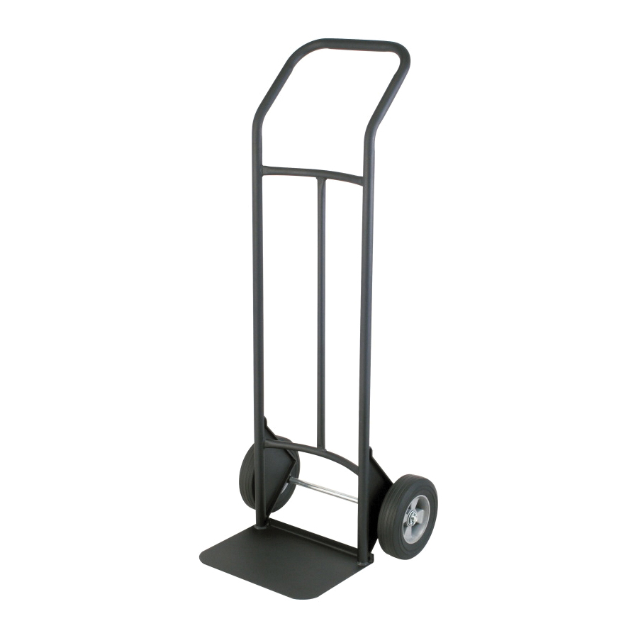 YY-400-4 Hand Truck, 14 in W Toe Plate, 10 in D Toe Plate, 400 lb, Solid Rubber Caster, Black