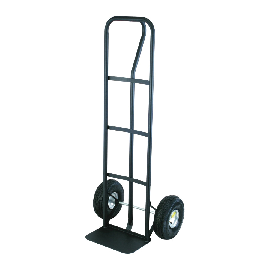 HT-1805 Hand Truck, 14 in W Toe Plate, 9 in D Toe Plate, 600 lb, Pneumatic Caster, Black