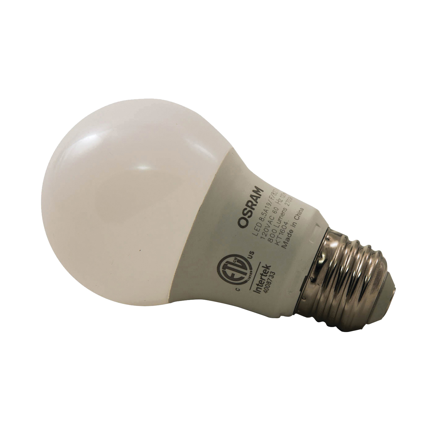 73888 General-Purpose LED Bulb, A19 Lamp, 60 W Equivalent, E26 Medium Lamp Base, Frosted, Warm White