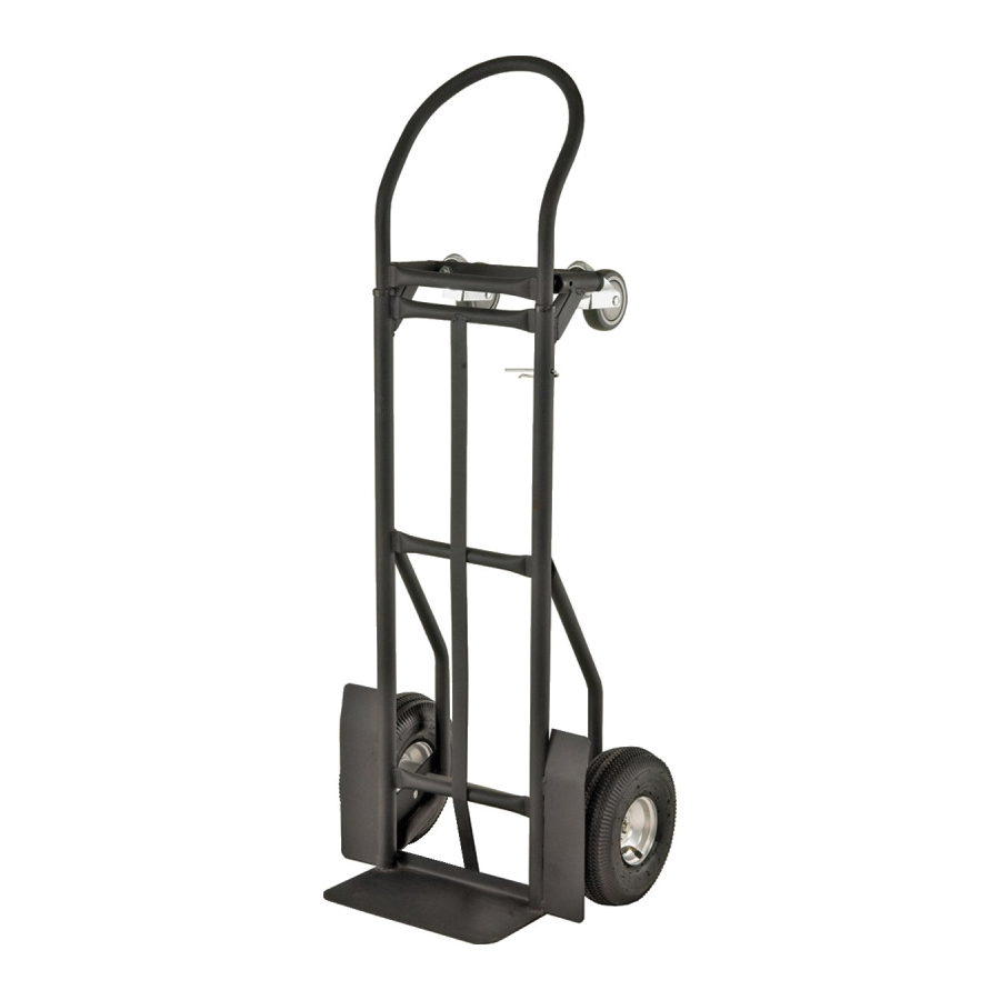 YY-600-2 Hand Truck, 14 in W Toe Plate, 7-3/4 in D Toe Plate, 800 lb Horizontal, 400 lb Vertical, Steel Frame