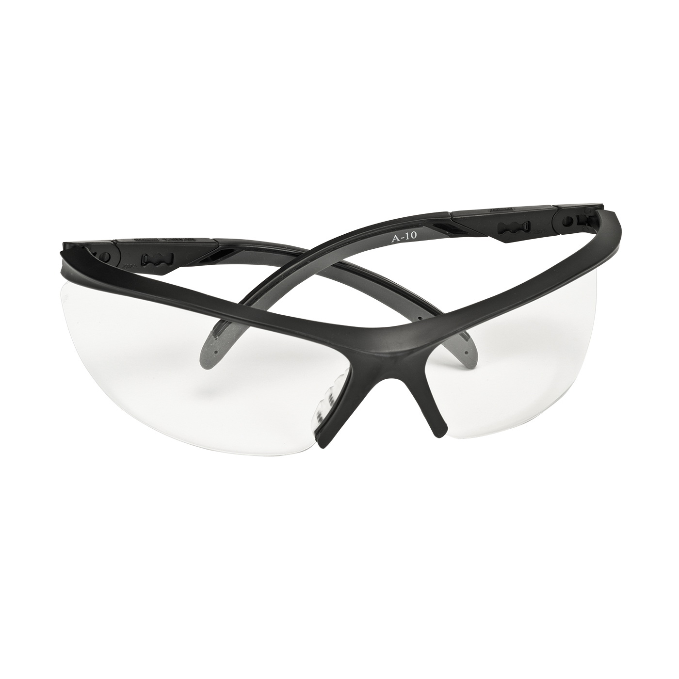 10083064 Essential Safety Glasses, Anti-Fog Lens, Semi-Rimless Frame, Black Frame