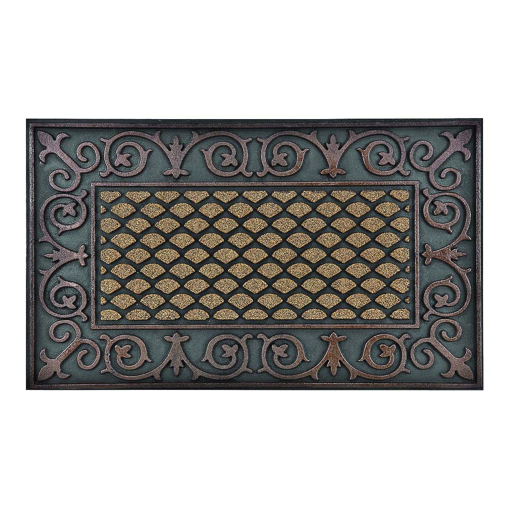 DM-183002 Door Mat, 30 in L, 18 in W, Walnut Elegant Aesthetic Pattern, Walnut Surface, Chocolate
