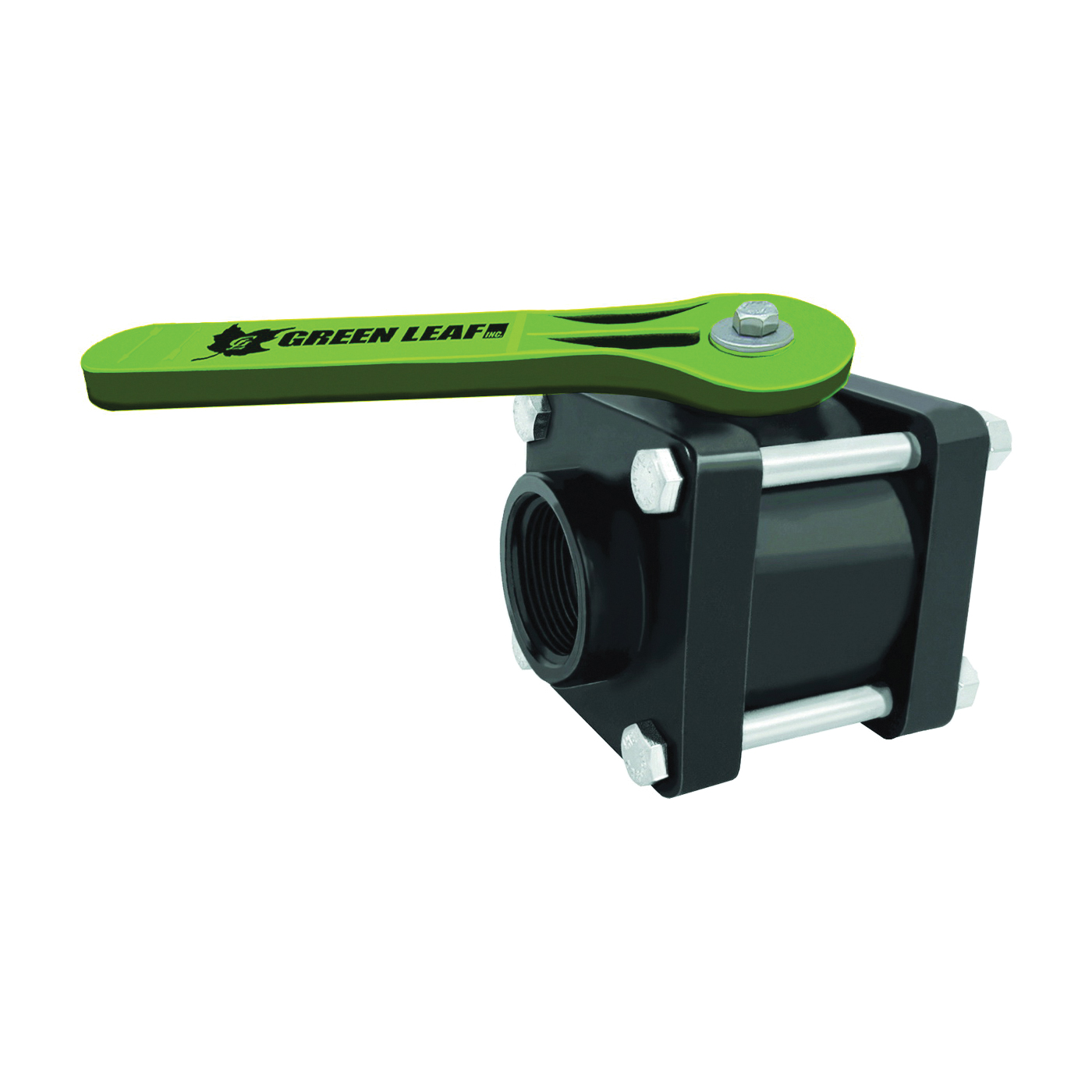 V150FP Ball Valve, 1-1/2 in Connection, FNPT, 150 psi Pressure, Manual Actuator, Polypropylene Body