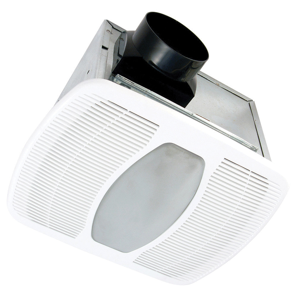 LEDAK80 Exhaust Fan with Light, 0.6 A, 115/120 V, 80 cfm Air, 1 sones, LED Lamp, 4 in Duct, White