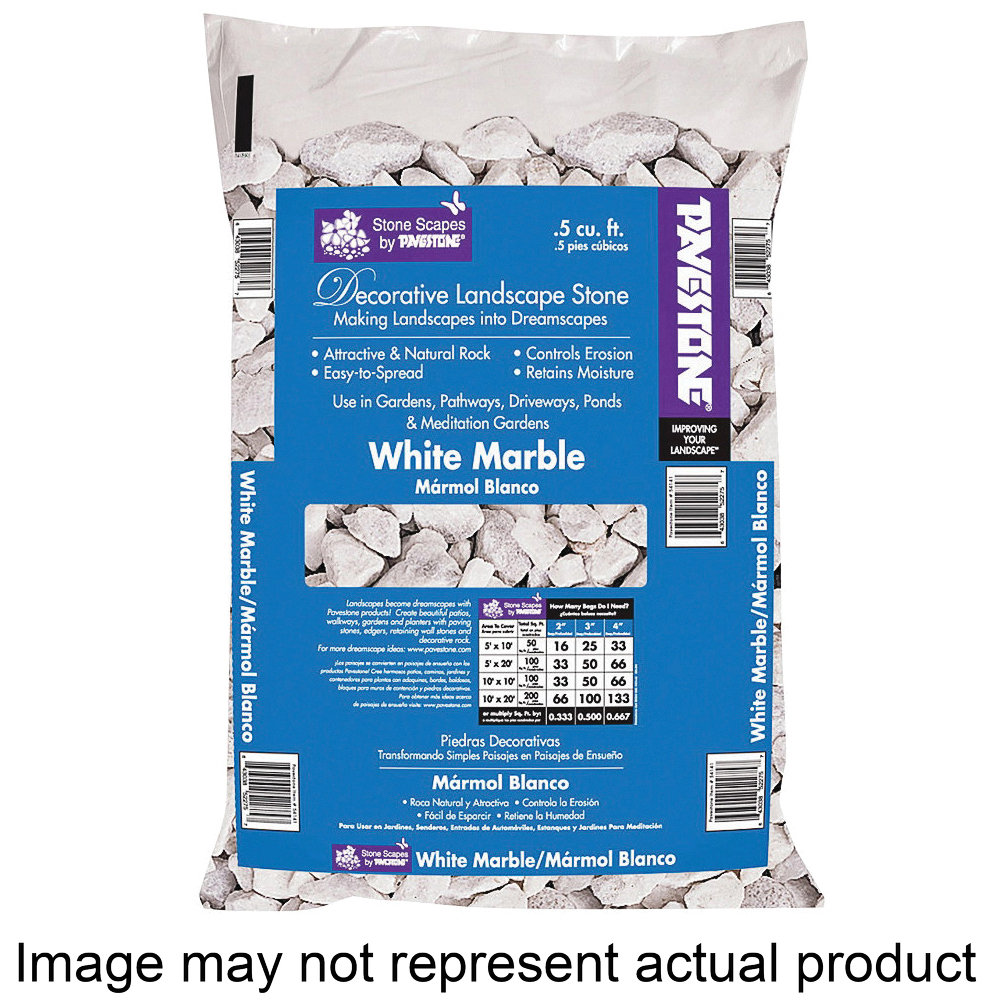 54141 Marble Chips, .4 cu-ft, White, Bag,