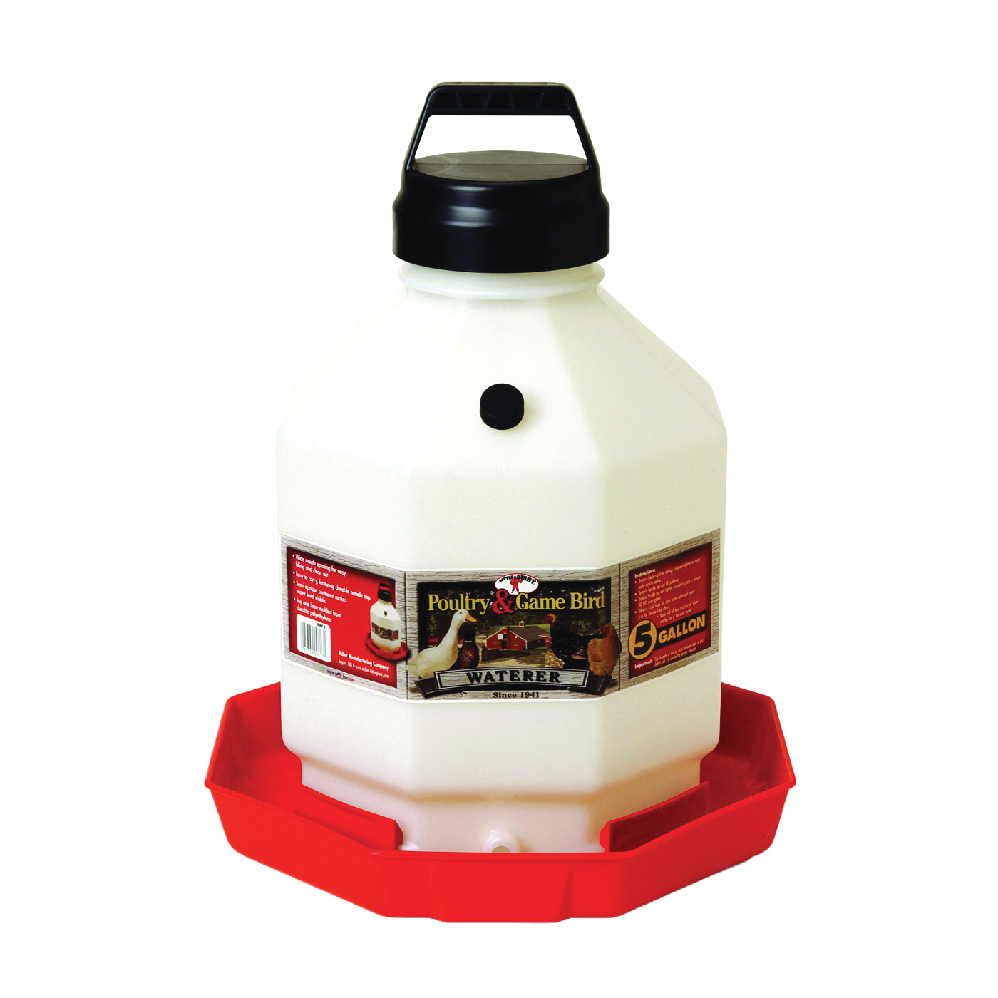 PPF5 Poultry Waterer, 5 gal Capacity, Plastic