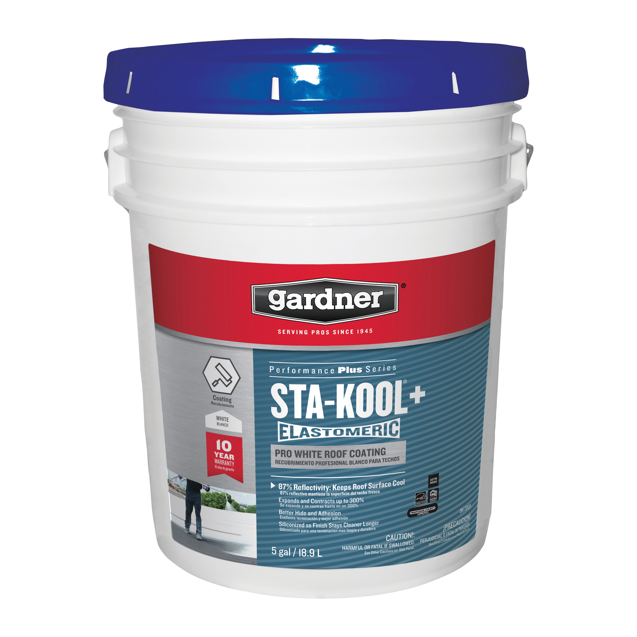 SK-7805 Elastomeric Roof Coating, White, 18 L Pail, Liquid
