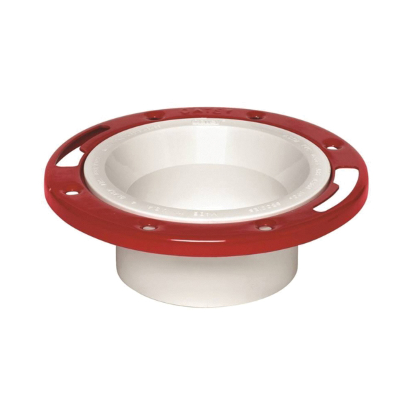 43513 Closet Flange, 3, 4 in Connection, PVC, White, For: 3 in, 4 in Pipes
