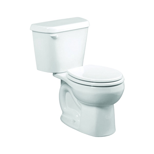 American Standard Colony 751DA001.020 Complete Toilet, Round Bowl, 1.6 gpf Flush, 12 in Rough-In, 15 in H Rim, White - 1