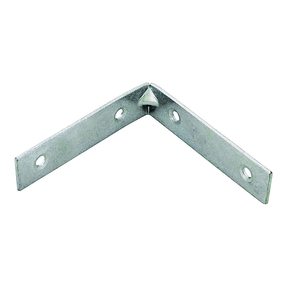 CB-B04-C4PS Corner Brace, 4 in L, 4 in W, 7/8 in H, Steel, Zinc-Plated, 3.1 mm Thick Material
