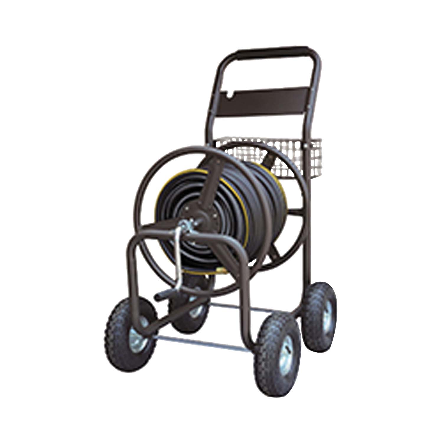 TC4703 Hose Reel Cart, Can Hold 400 ft of 5/8 in Hose Steel, Leader Hose Included