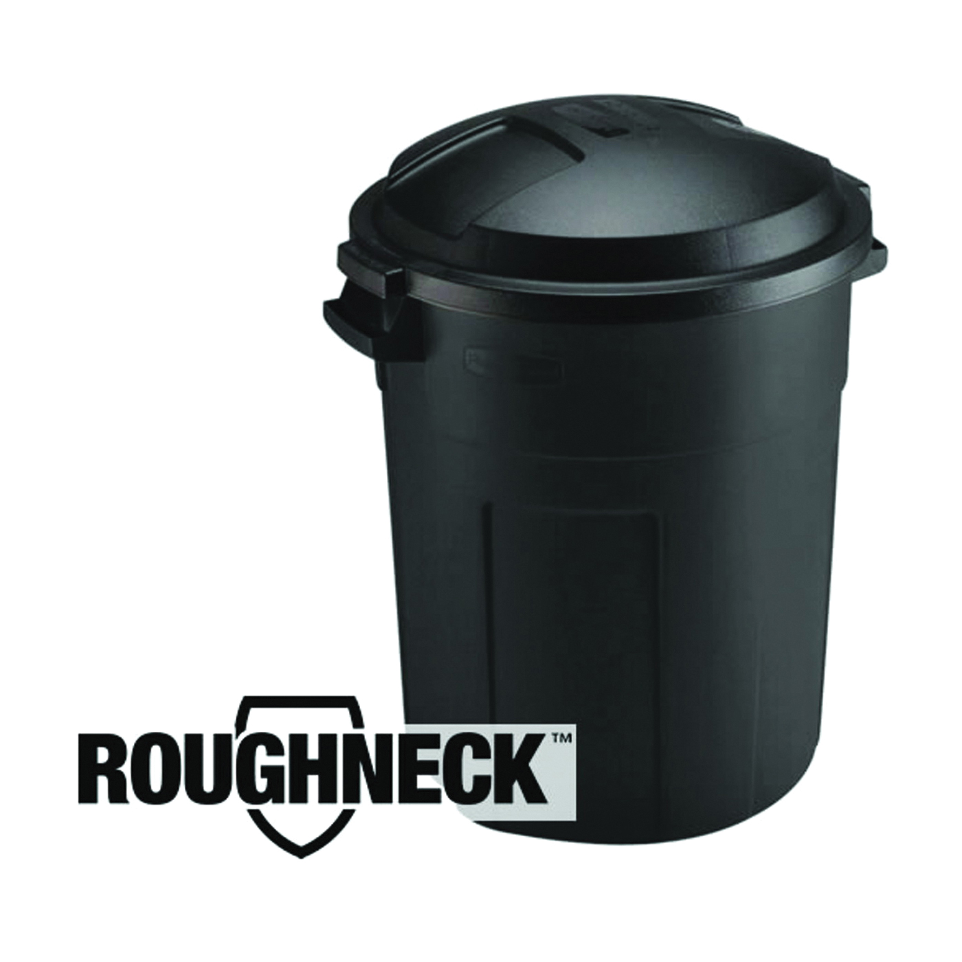 289200BLA Trash Can, 20 gal Capacity, Plastic, Black, Snap-Fit Lid Closure