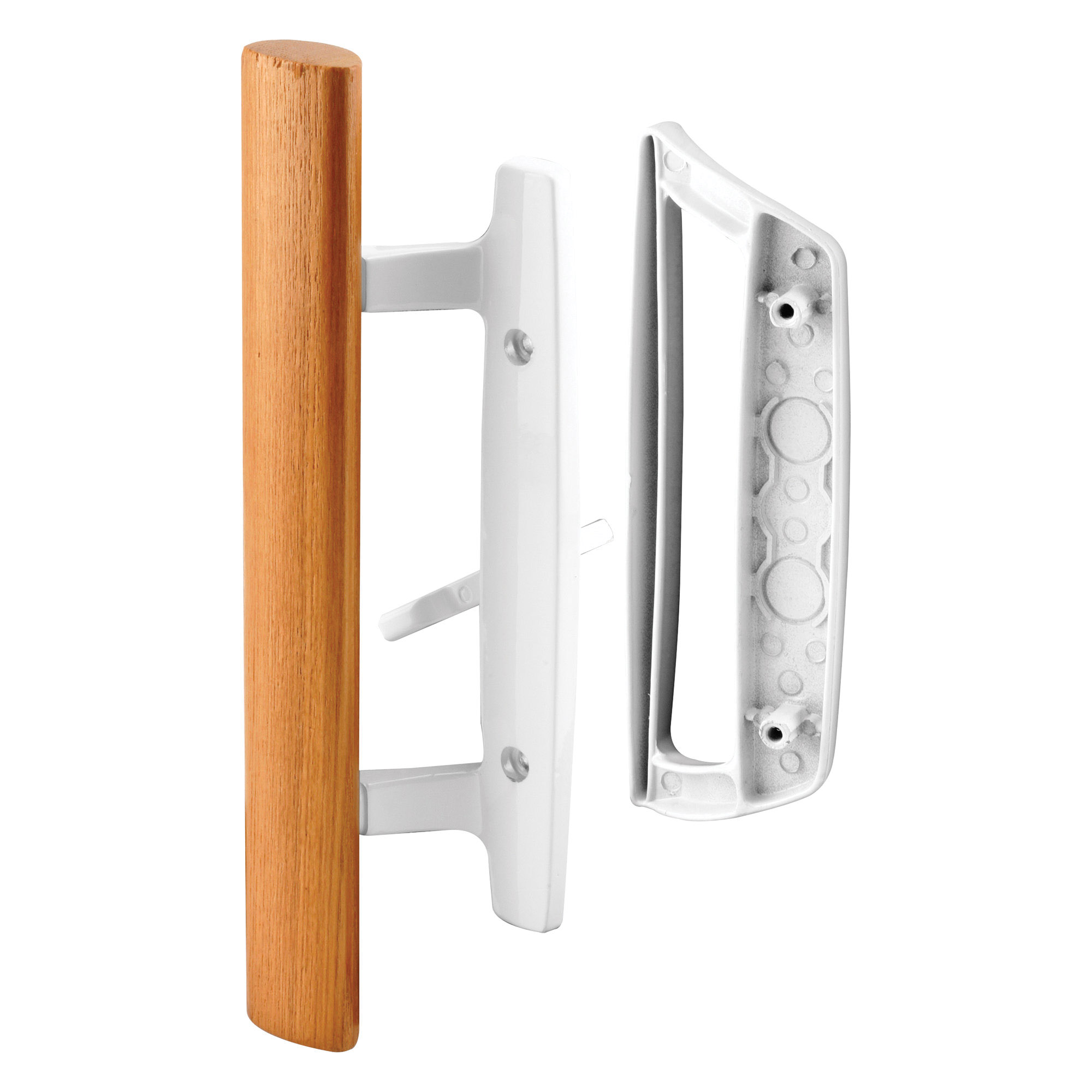 C 1204 Door Pull Set, 2-1/8 in W, 1-13/16 in D, Wood, Painted