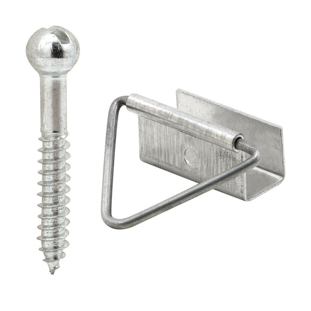 Make-2-Fit PL 7762 Bottom Latch, Aluminum, Silver, For 7/16 in Screen Frame,  4 Pack - 2