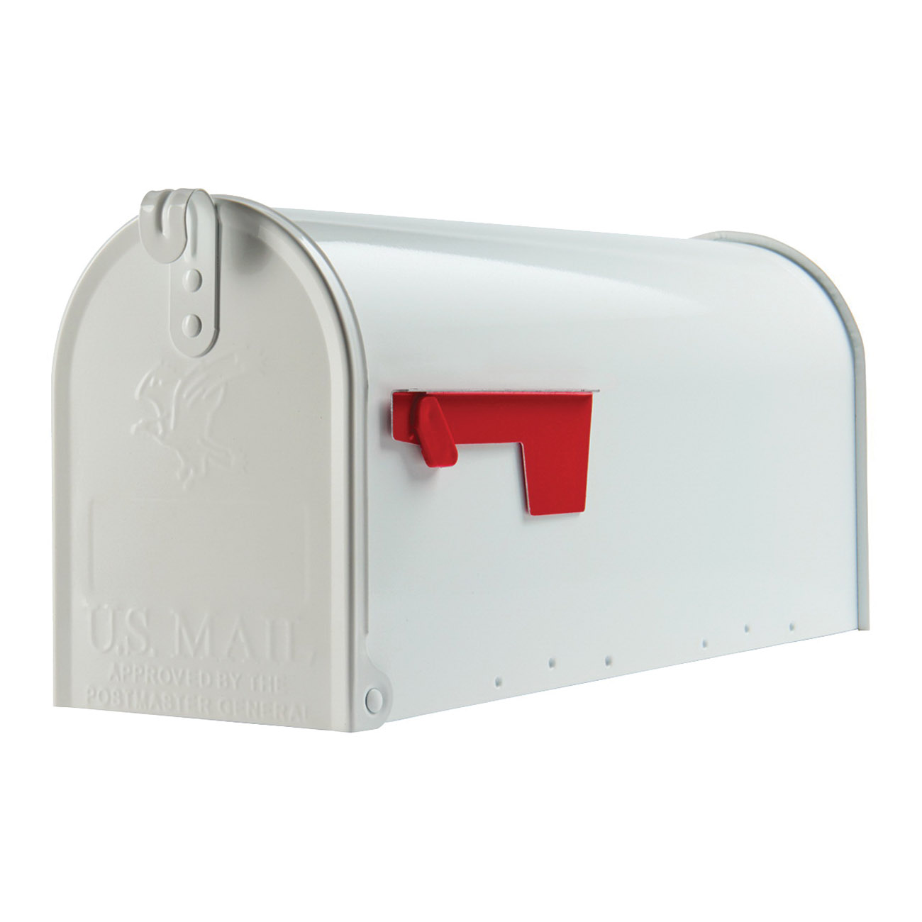 Elite Series E1100W00 Mailbox, 800 cu-in, Steel, Powder-Coated, 6.9 in W, 20.1 in D, 8.9 in H, White