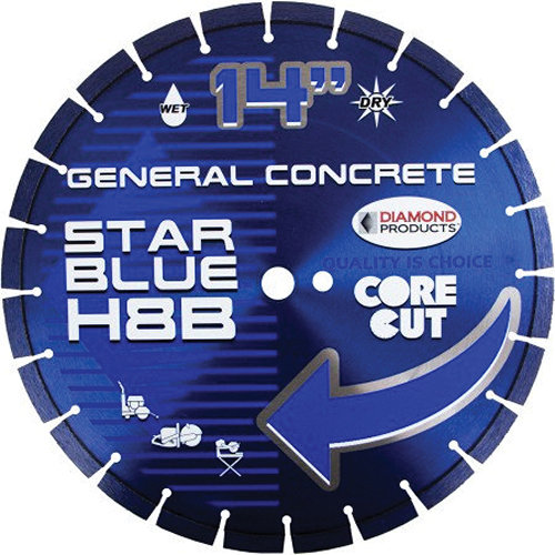 85261 Circular Saw Blade, 14 in Dia, Diamond Cutting Edge, Applicable Materials: Harder Material