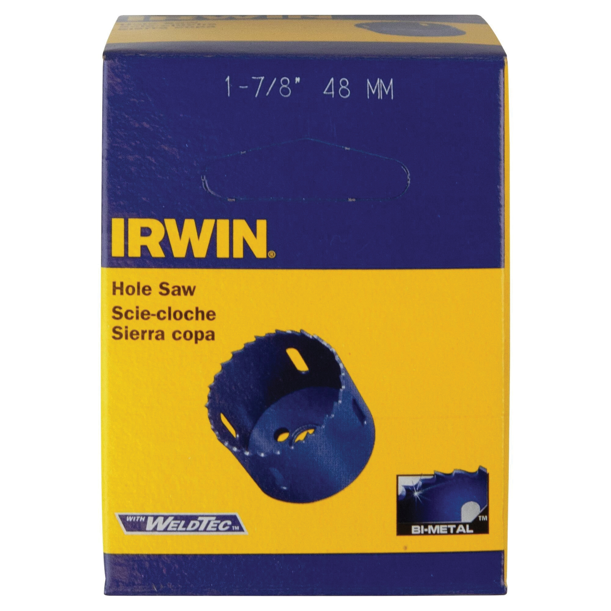 Irwin 373178BX Hole Saw, 1-7/8 in Dia, 3/8 in Arbor, 4/6 TPI, HSS Cutting Edge - 3