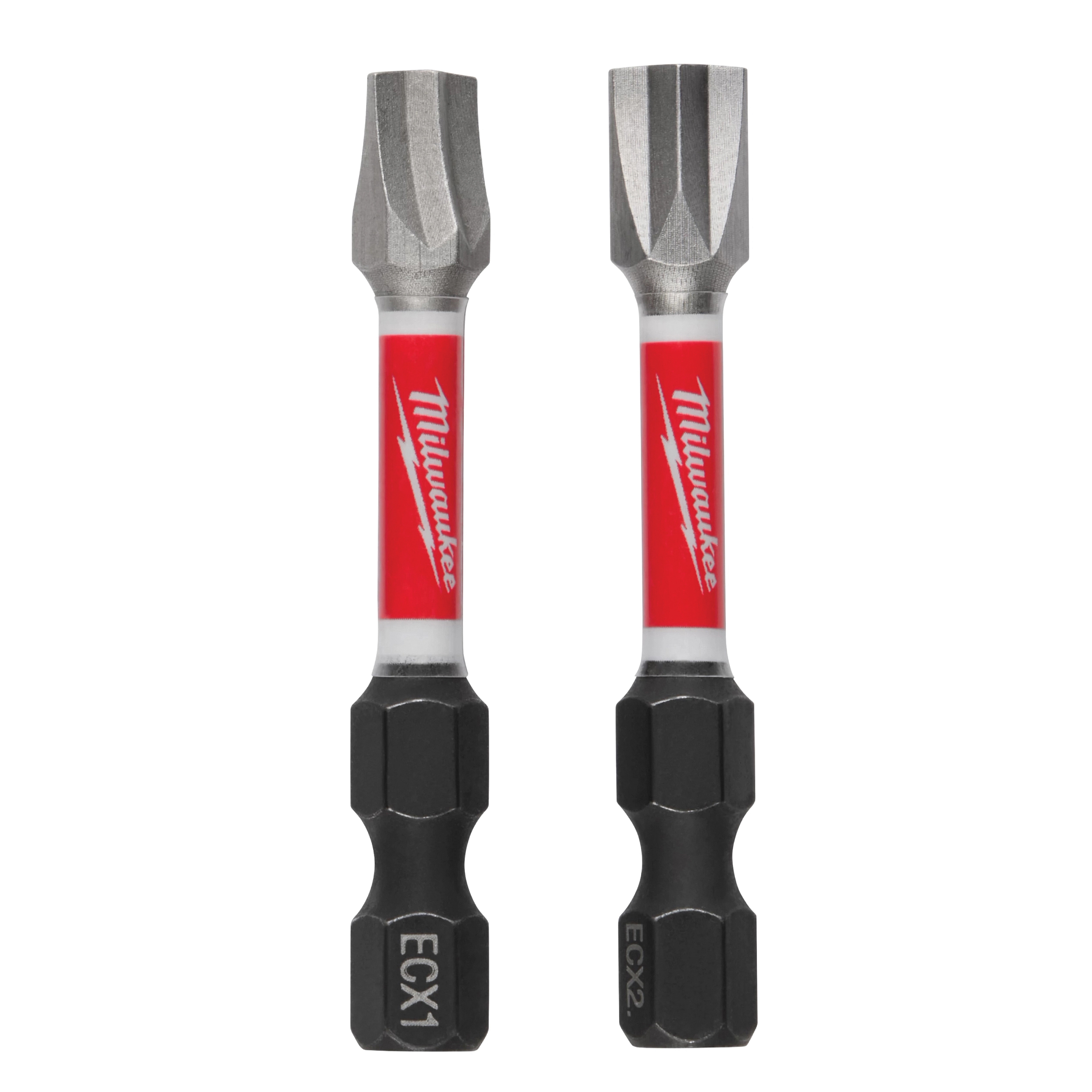 48-32-4443 Power Bit, #1, #2 Drive, ECX Drive, 1/4 in Shank, Hex Shank, 2 in L, Carbon Steel