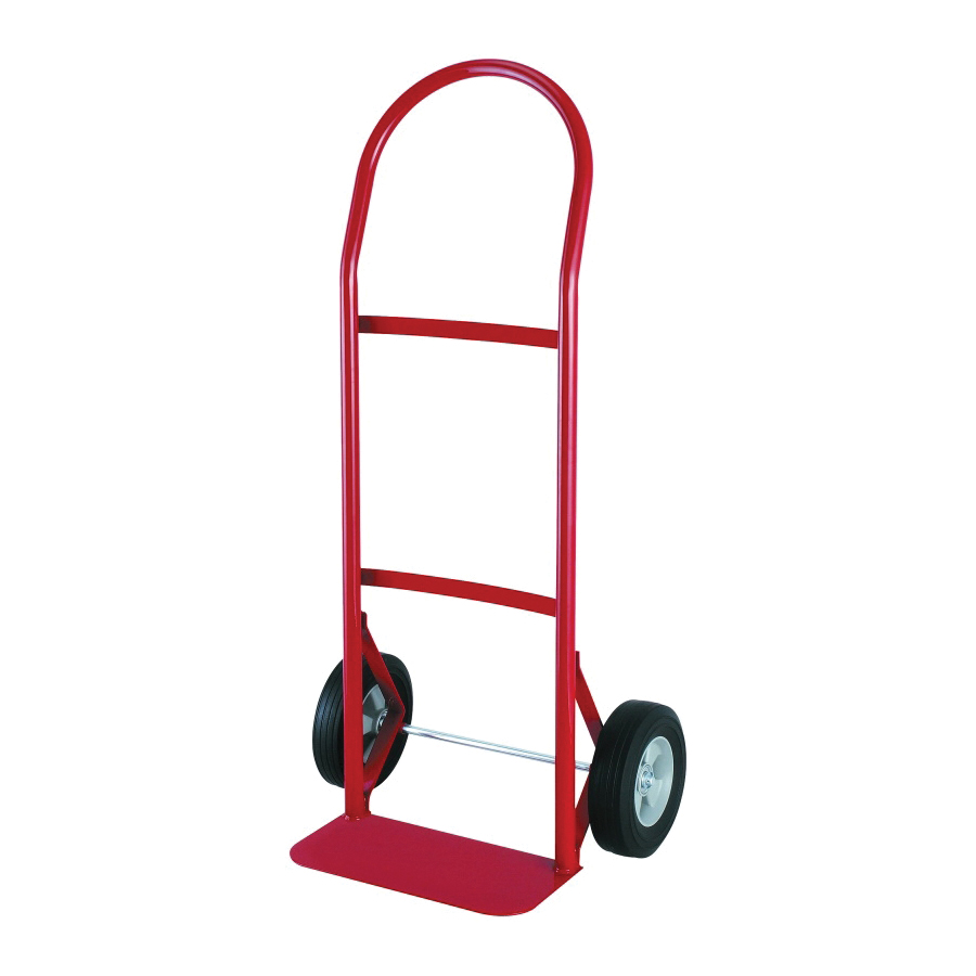 YY-250-1 Hand Truck, 14 in W Toe Plate, 7 in D Toe Plate, 250 lb, Solid Rubber Caster, Steel Frame, Red