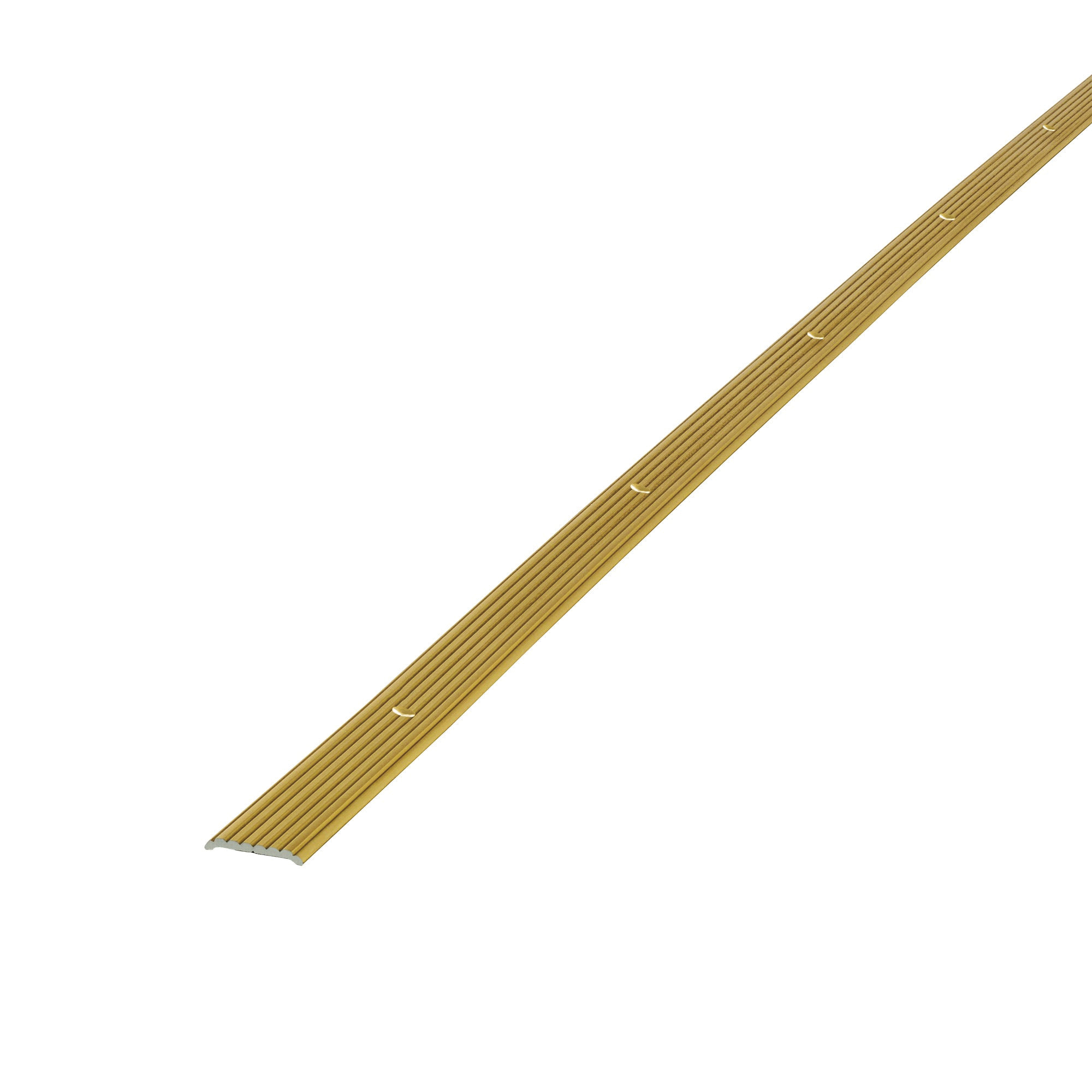 79046 Seam Binder, 36 in L, 3/4 in W, Fluted Surface, Aluminum, Satin Brass