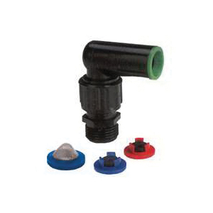 R335CT Sprinkler Riser Adapter, 1/2 in Connection, Plastic, Black