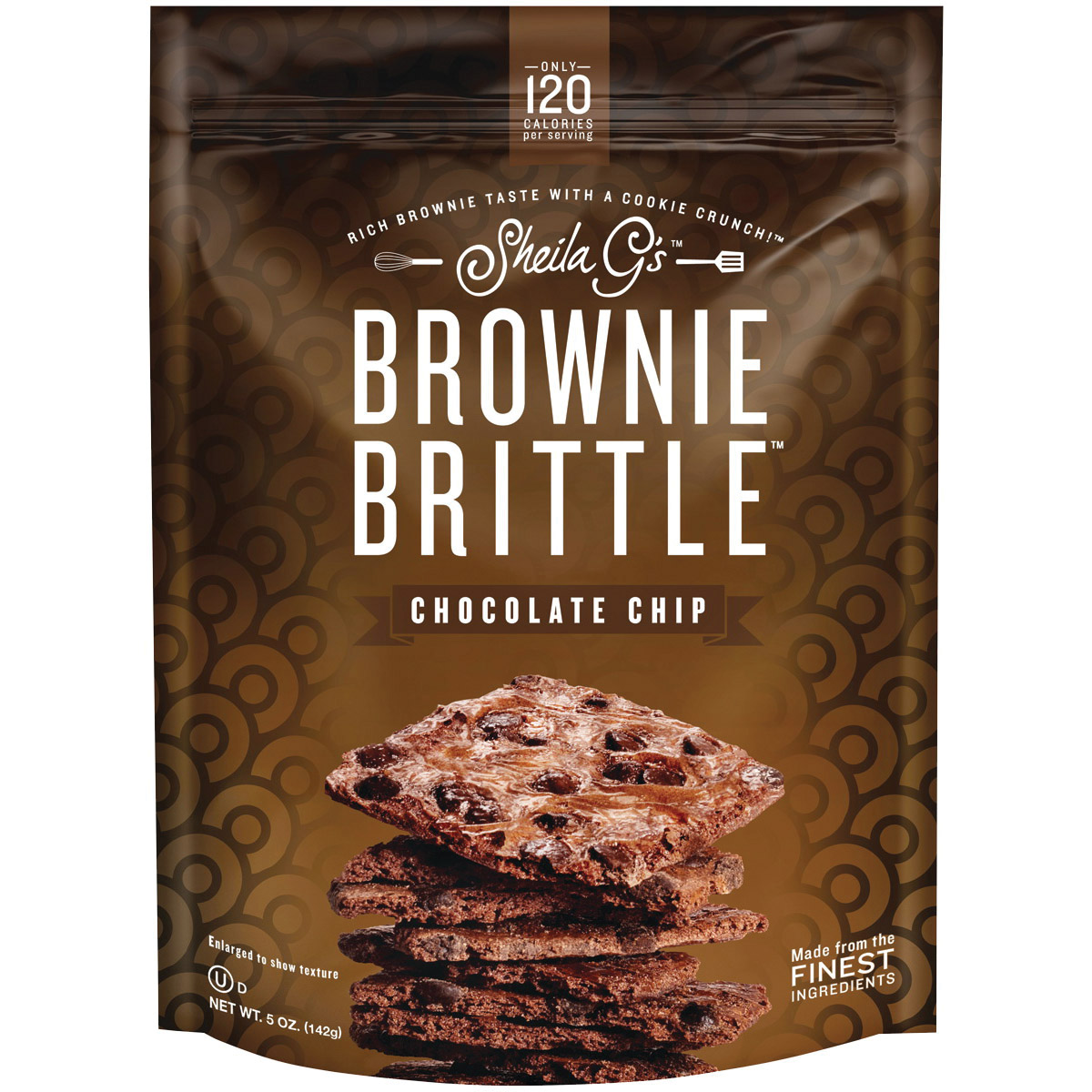 SG1224 Brownie Brittle, Solid, Chocolate, 5 oz Pouch