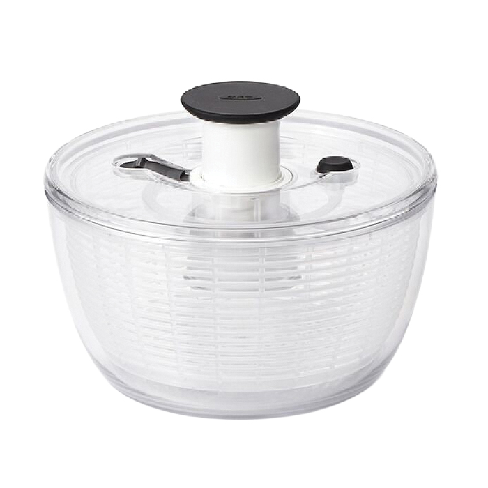 1045409 Salad and Herb Spinner, 2.44 qt Basket, 3.03 qt Bowl Capacity, 8-3/4 in Dia, 5-1/3 in H, Plastic