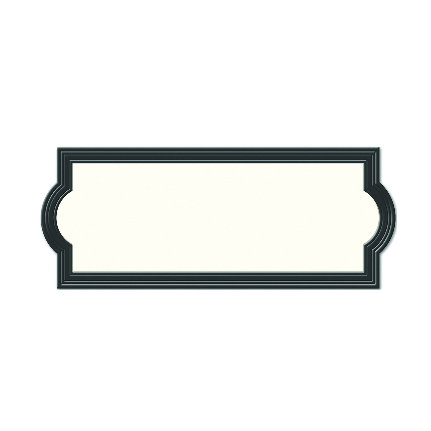 AK-460 Address Plaque, Rectangular, Plastic, Black